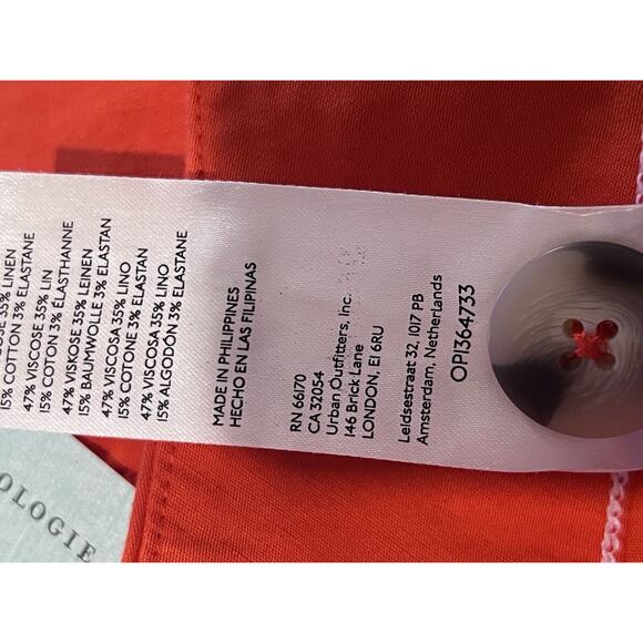 Maeve Anthropologie The Colette Red Pants Plus Size 20 W Cropped - Picture 12 of 12